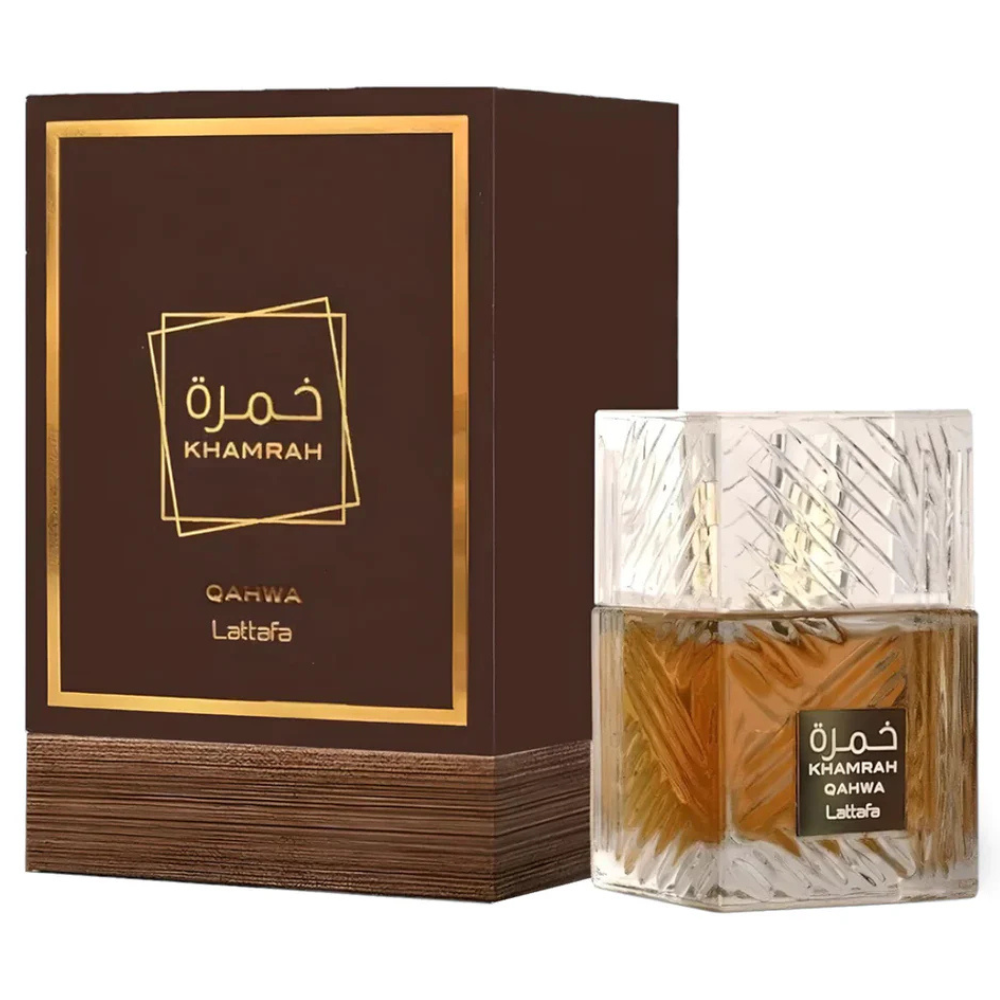 Discover Lattafa Khamrah Qahwa, an oriental coffee perfume for him and her. A spicy and long-lasting gourmand fragrance with cardamom, praline, and Arabic coffee. Buy now online at BPlatz.de.