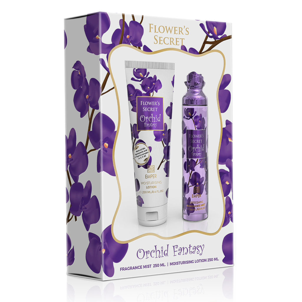 Coffret cadeau Emper Flower's Secret Orchid Fantasy - coffret cadeau 2 en 1 ml - BEAUTY PLACE